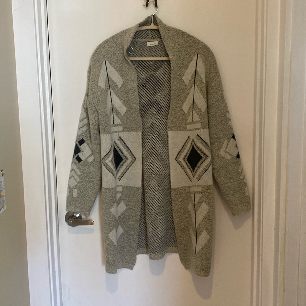 Open duster cardigan